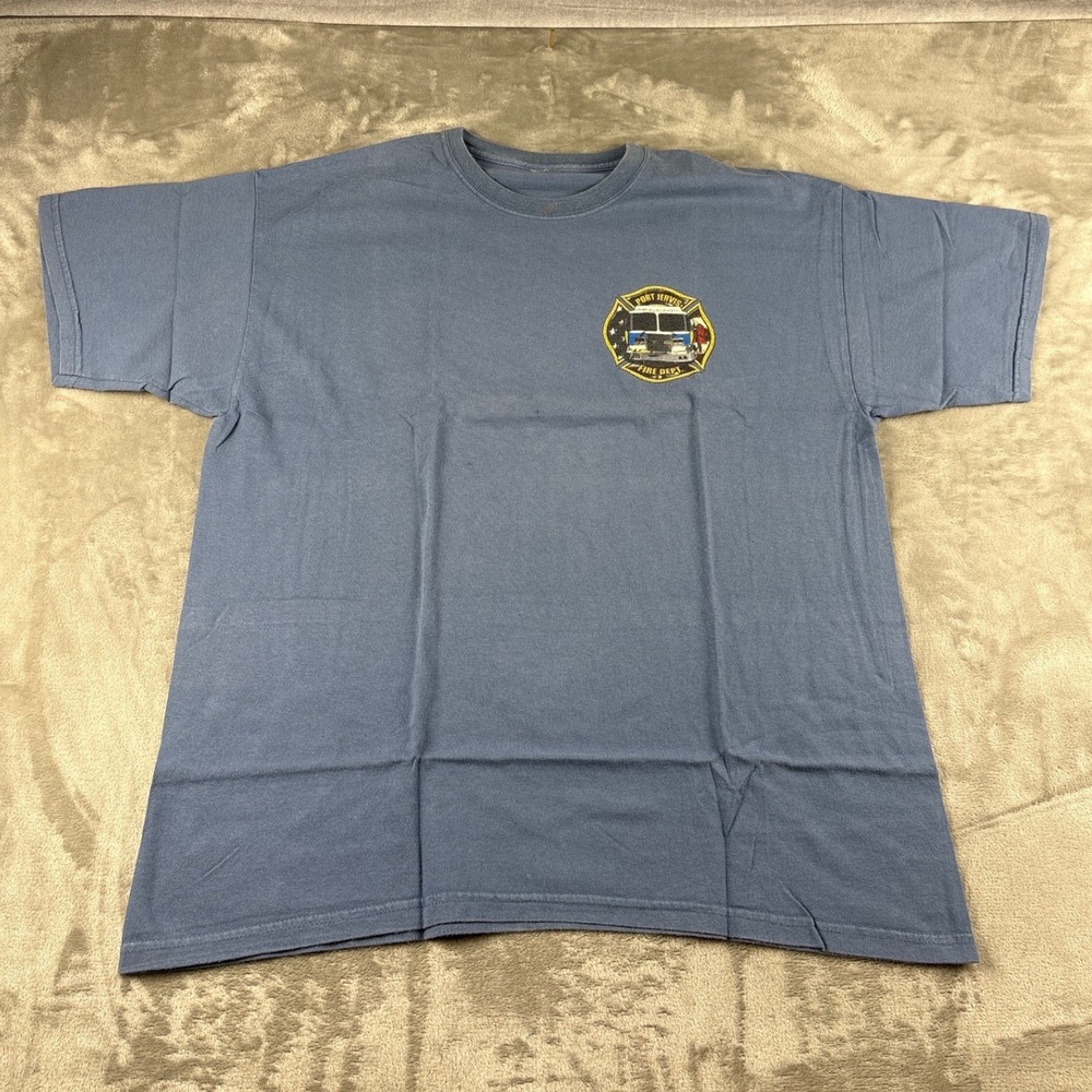 Collectible ASI Port Jervis Fire Dept Delaware Graphic T-Shirt Blue Mens XL